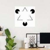 カニッサ三角形 ポスター (ホームオフィス)