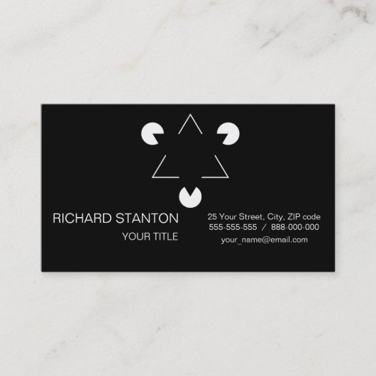 カニッサ三角形 名刺 (正面)