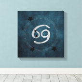 カニティール（緑がかった色）銀〔占星術の〕十二宮図星座 キャンバスプリント (インサイチュ (ウッドフロア))