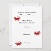 カニディナー招待状 招待状 (裏面)