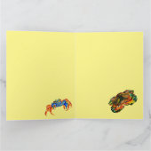 カニデザインすべての行事グリーティングカード カード (内部)