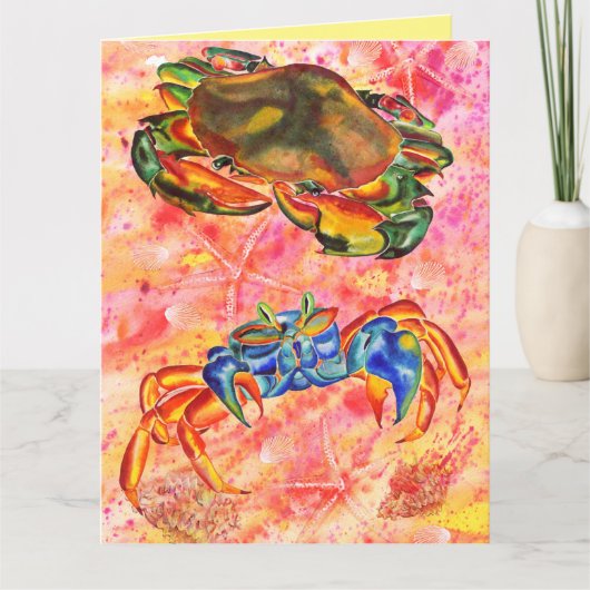 カニデザインすべての行事グリーティングカード カード (正面)