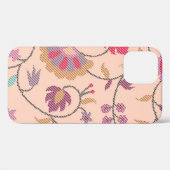 カニデザインプリントフローラ織物抽象芸術アートアルティ Case-Mate iPhoneケース (裏面 (横))