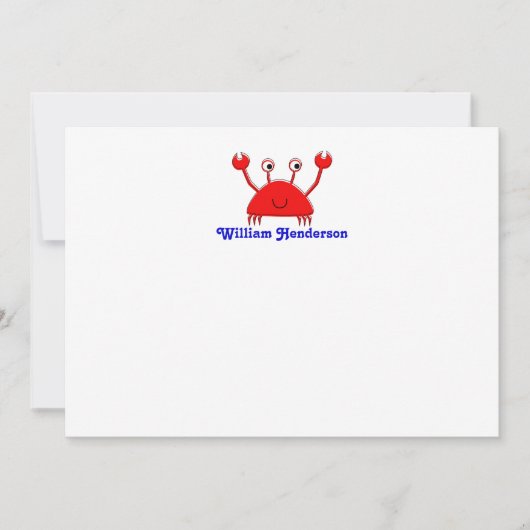 カニノートカード\サンキューカード ノートカード (正面)