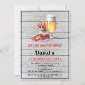 カニパーティーに招待　夏の30歳誕生日 招待状 (正面)