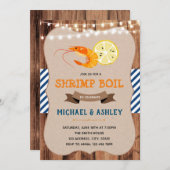 カニパーティーのテーマパーティー招待状 招待状 (正面/裏面)