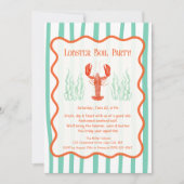 カニパーティーの招待状 – 夏の海鮮パーティー 招待状 (正面)