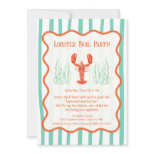 カニパーティーの招待状 – 夏の海鮮パーティー