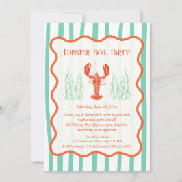 カニパーティーの招待状 – 夏の海鮮パーティー 招待状