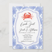 カニパーティー招待状、カニ焼きシャワーの招待状 招待状 (正面)