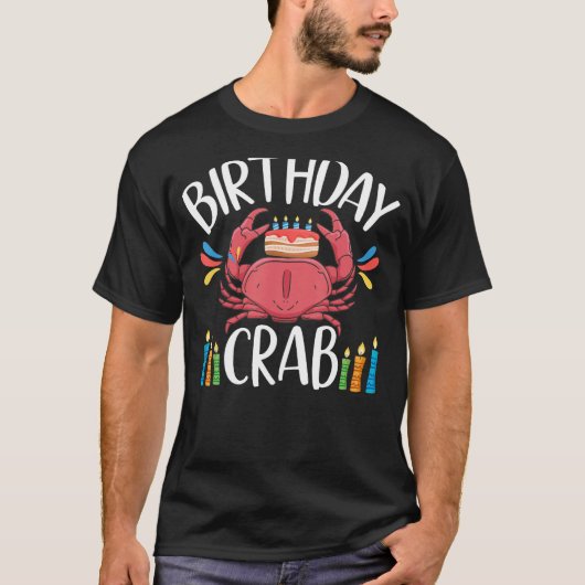 カニパーティー誕生日カニ誕生日 Tシャツ (正面)