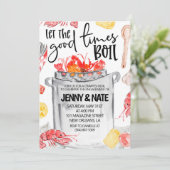 カニパーティー 婚約お祝い会 招待状 (スタンド正面)