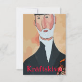 カニパーティー、kräftskiva、スカンジナビア 招待状 (正面)