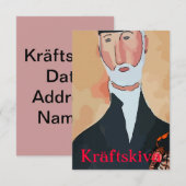 カニパーティー、kräftskiva、スカンジナビア 招待状 (正面/裏面)