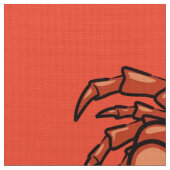 カニヒトデ赤地 ファブリック (クローズアップ)