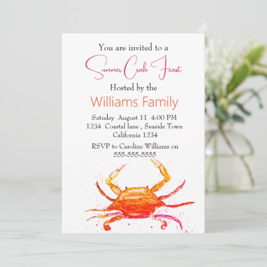 カニビーチ沿岸航海の海鮮沸騰 招待状 (スタンド正面)