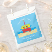 カニビーチ誕生会 フェイバーバッグ (クリップ留めされた状態)