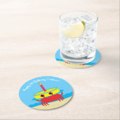 カニビーチ誕生会 ラウンドペーパーコースター (インサイチュ)