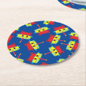 カニビーチ誕生会 ラウンドペーパーコースター (アングル)