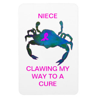 カニピンクリボンカーマグネット乳がん マグネット