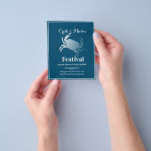 カニフェスティバルイベントフードトラックフライヤー チラシ (手)