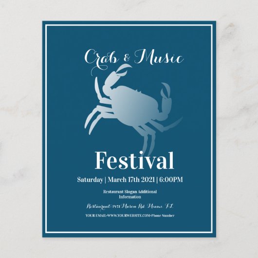 カニフェスティバルイベントフードトラックフライヤー チラシ (正面)