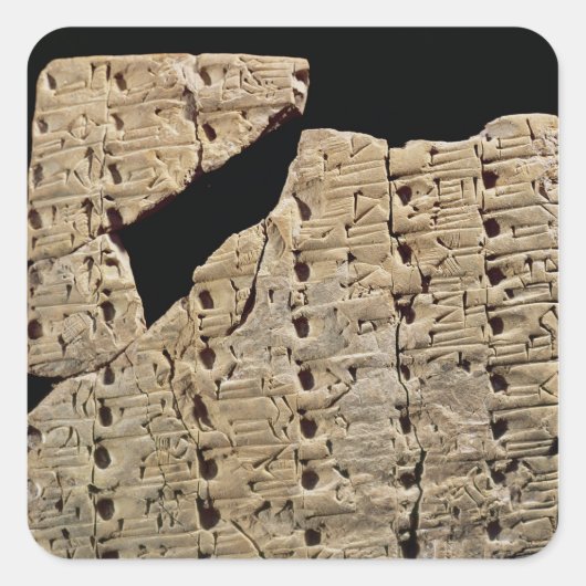 カニフォーム文字を使用したタブレット,ウルクから スクエアシール (正面)