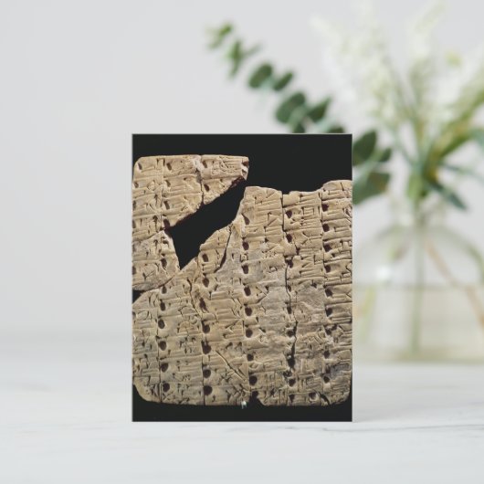 カニフォーム文字を使用したタブレット，ウルクから ポストカード (スタンド正面)