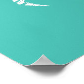 カニプリントルッ動揺してクティール(緑がかった色)ブルーシーフード ポスター (角)