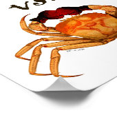 カニボクシング手袋ヴィンテージスポーツユーモア超現実的 ポスター (角)