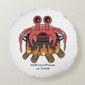 カニポット、MeWarriorWoman on Twitch ラウンドクッション (裏面)
