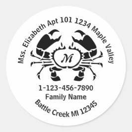 カニモノグラムファミリーホームアドレス ラウンドシール