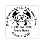 カニモノグラムファミリー差出人住所 セルフインキングスタンプ (デザイン)