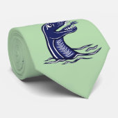 カニモンスターと水ドラゴンのパターン ネクタイ (ロール)