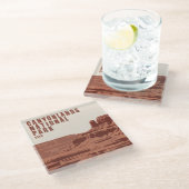 カニョンランズナショナルパークユタミニマルランドスケープ ガラスコースター (アングル)