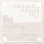 カニョンランズナショナルパークユタミニマルランドスケープ ガラスコースター (裏面)