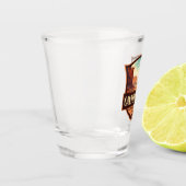 カニヨンランズナショナルパークイラストレーションレトロ ショットグラス (左)