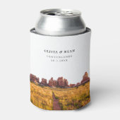 カニヨンランズナショナルパーク結婚式の引き出物カスタム 缶クーラー (缶正面)