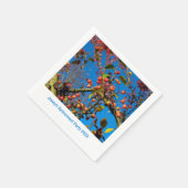 カニリンゴとブルースカイナプキン スタンダードカクテルナプキン (角)