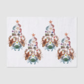 カニロブスタークリスマスツリー甲殻類シーホリデイ 薄葉紙 (正面)