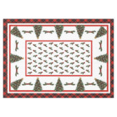 カニンガムスコティッシュプレイドタータンチェッククリスマステーブル テーブルクロス (正面(横))