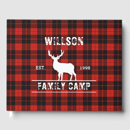 カニンガムスコティッシュプレイドタータンチェックブラックレッド ゲストブック