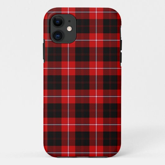 カニンガムタータンチェックレッドブラックプレイド Case-Mate iPhoneケース (裏面)