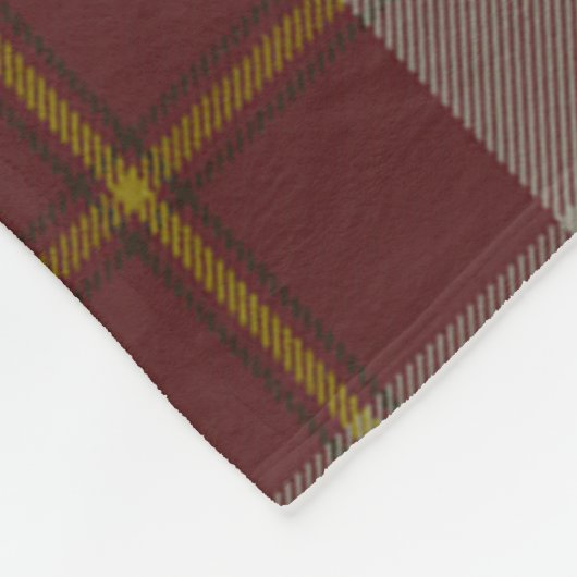 カニンガムブルガンディダンサー一族バッジタータンチェックプライ フリースブランケット (角)