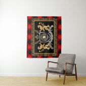 カニンガム族バッジ&モットウライオンズ タペストリー (インサイチュ)