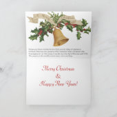 カニンガム氏の城金ゴールドベルクリスマスカード シーズンカード (内部)