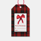 カニンガム氏プレイドクリスマスギフトタグ ギフトタグ (正面)