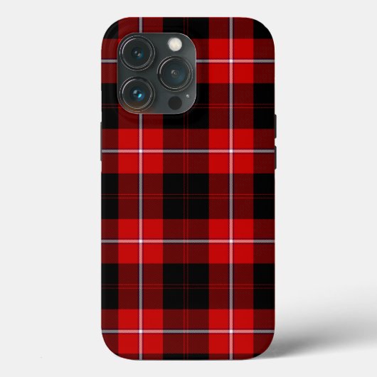 カニンガム タータン 赤 黒 プリント Case-Mate iPhoneケース (裏面)