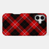 カニンガム タータン 赤 黒 プリント iPhoneケース (裏面横)