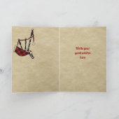 カニンハムバッジ&タータンチェックパーソナライズされたカード カード (内部)